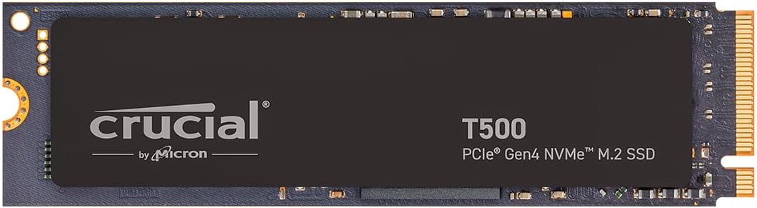 Crucial T500 2TB Gen4 NVMe M.2 Internal Gaming SSD, Up to 7400MB/s, Laptop &amp; Desktop Compatible + 1mo Adobe CC All Apps - CT2000T500SSD8