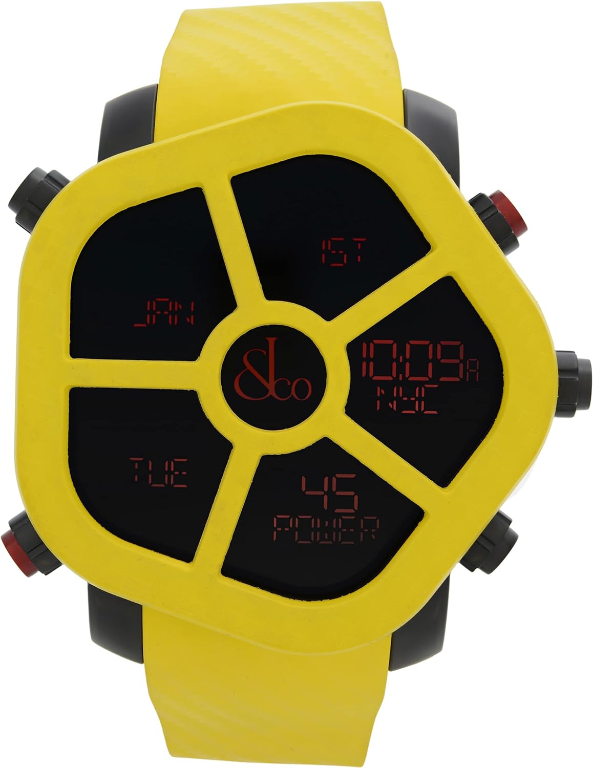 Jacob &amp; Co. Ghost Steel Carbon Bezel Yellow Quartz Watch GH100.11.NS.PC.ANH4D