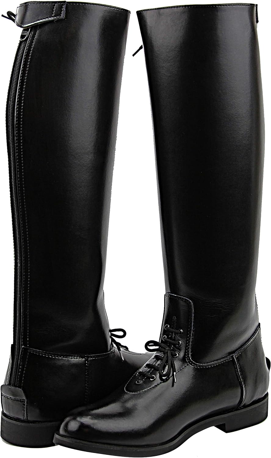 MB-2 Men's Mens Motorcycle Police Patrol Leather Tall Knee High Riding Boots Color Black