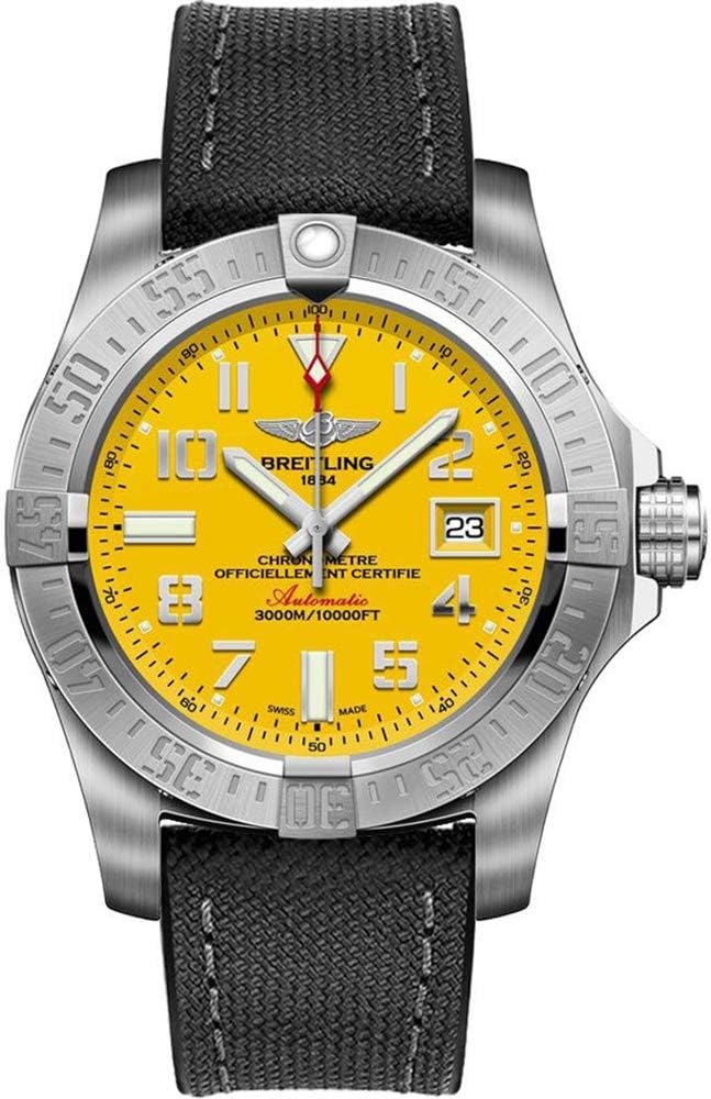 Breitling Avenger II Seawolf Yellow Dial Men's Watch A17331101I1W1