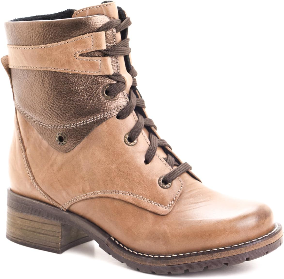 Women's Kara Combat Lace-up Comfort Boot with Inside Zip