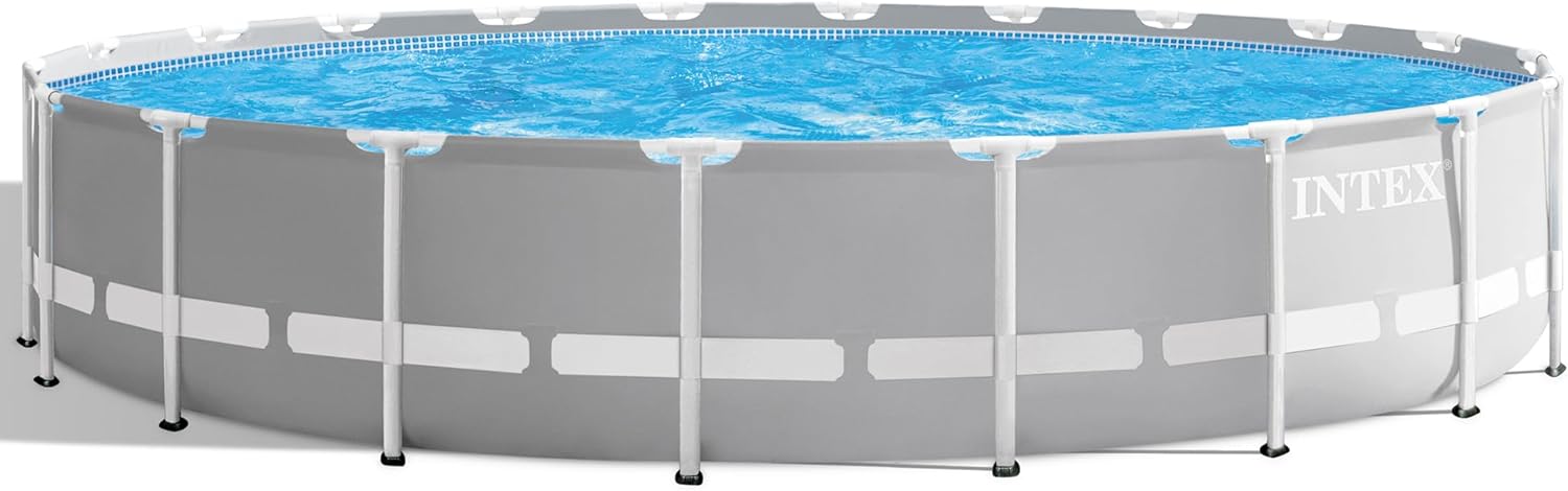 Intex: Prism Frame: Premium Pool Set - 22' x 48'' - Above Ground Swimming Pool, Puncture Resistant Material, Includes Pump, Ladder, Cover &amp; Cloth