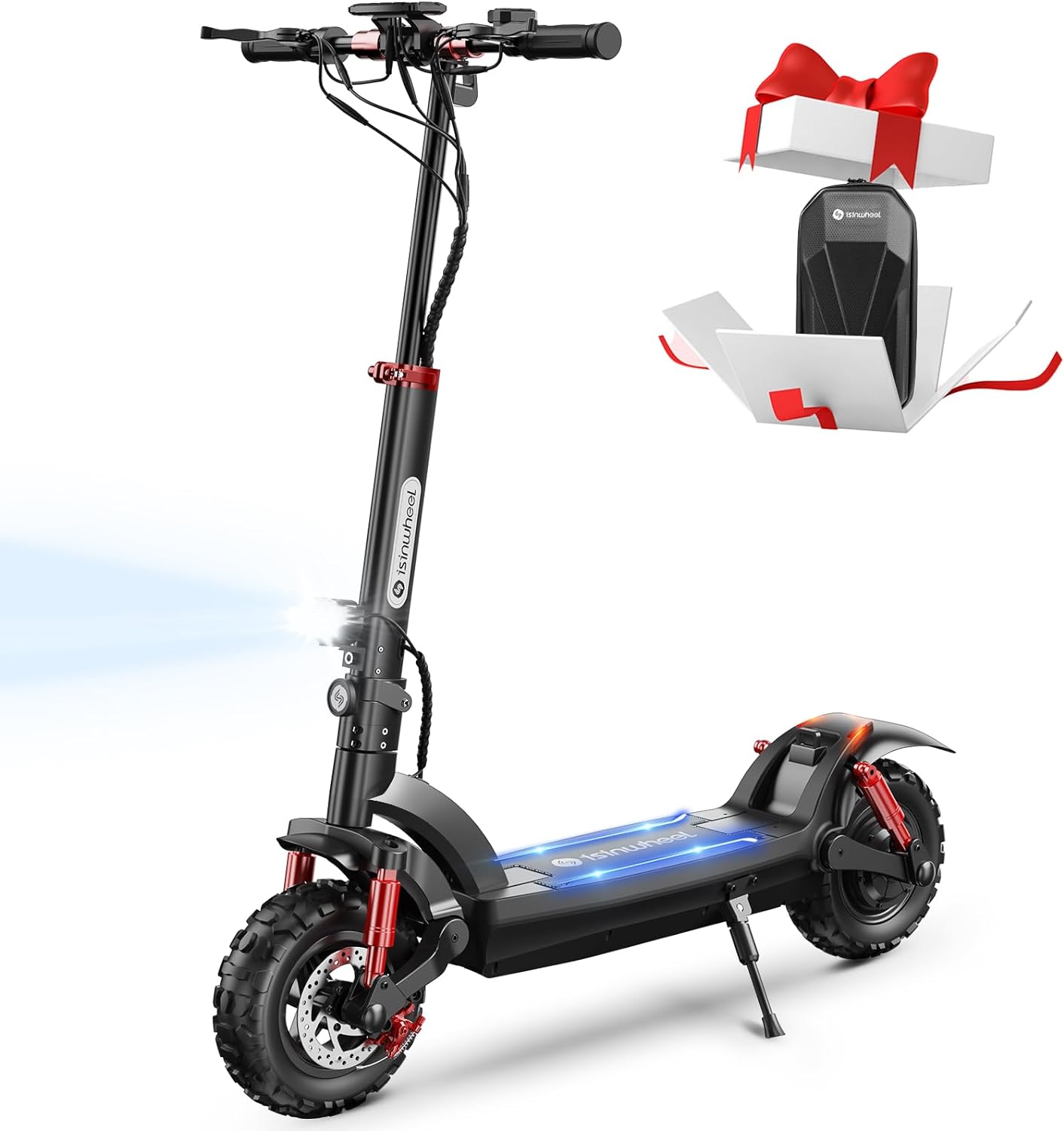 isinwheel GT2 Electric Scooter Adults 11" Off Road Tires, 800W Motor E-Scooter Up to 28 Miles Long Range, 28 MPH Top Speed, Foldable Commuting Scooter with Dual Brakes &amp; Suspension