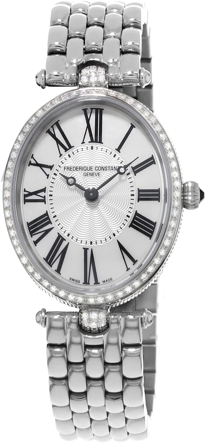 Frederique Constant Women's FC200MPW2VD6B Art Deco Diamond-Accented Stainless Steel Watch