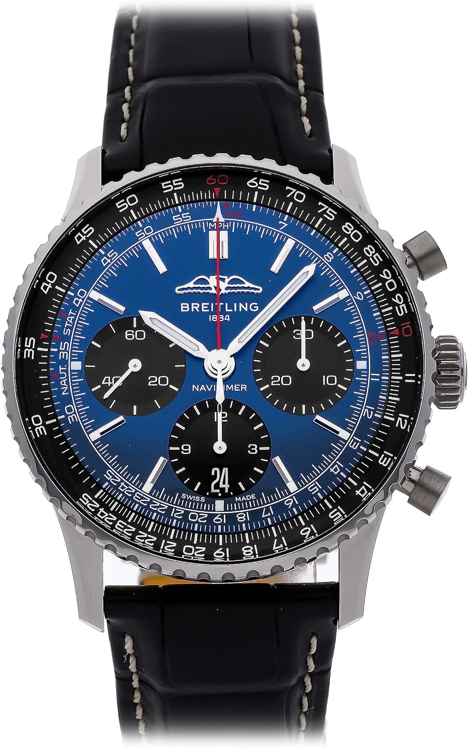 Breitling Navitimer B01 Chronograph Automatic Chronometer Blue Dial Men's Watch AB0139241C1P1