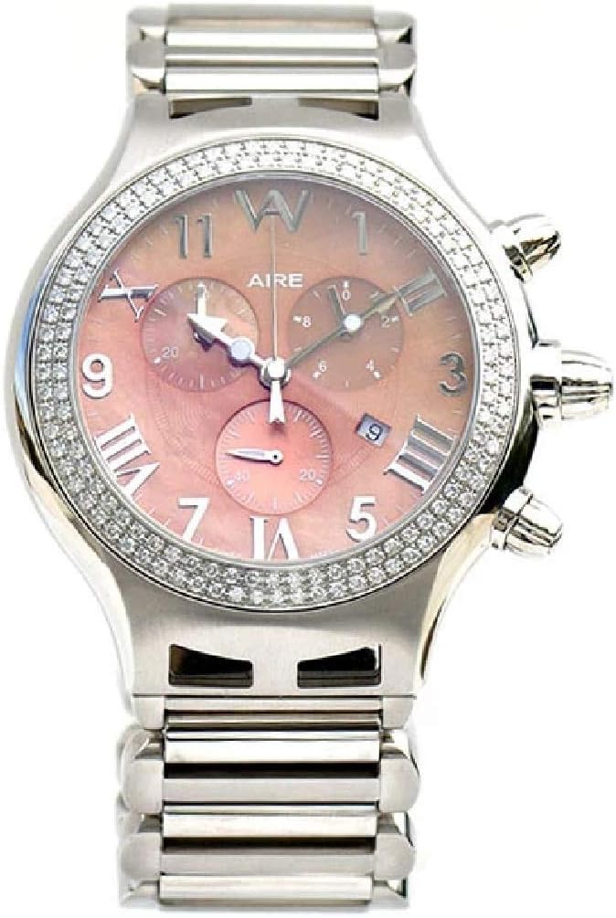 Aire Parlay Swiss Made Quart Chronograph Over-Sized Mens Diamond Watch