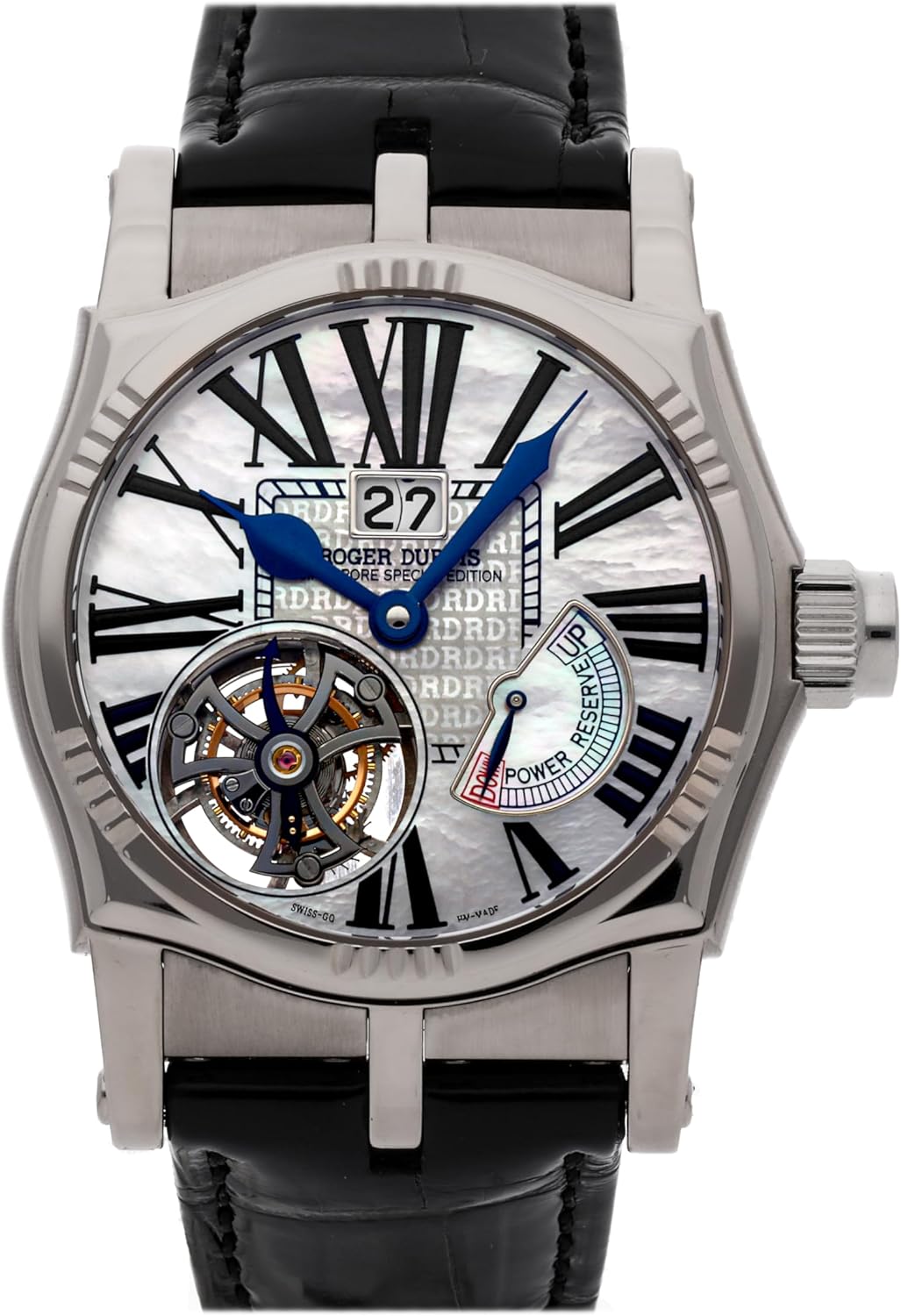Roger Dubuis Sympathie Manual Wind Mother of Pearl, White Dial Watch SY43030GSN1.7ASI (Pre-Owned)