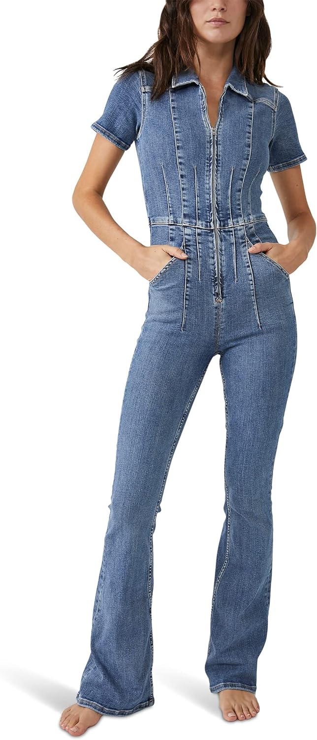 Free People womens Jayde Flare Jumpsuit