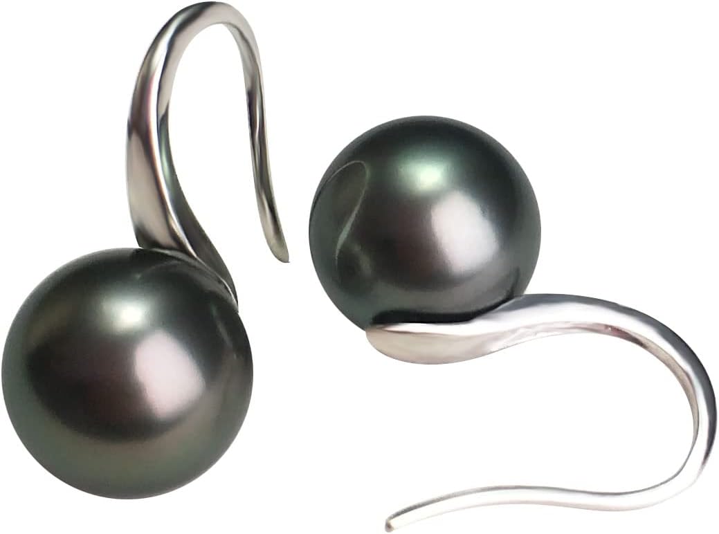 Gifts for Women-Tahitian-Black-Pearl-Necklace-Black-Pearl-Earrings Gift for Wife Wedding Birthday Anniversary-Mom Girlfriend Her
