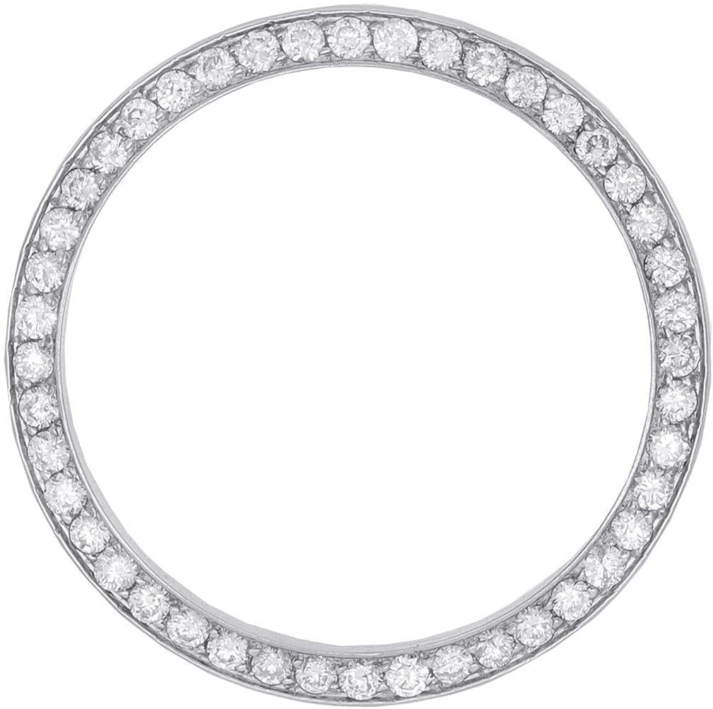 57173 4 CT White Gold Round Custom Diamond for Rolex Date All Watch Mode