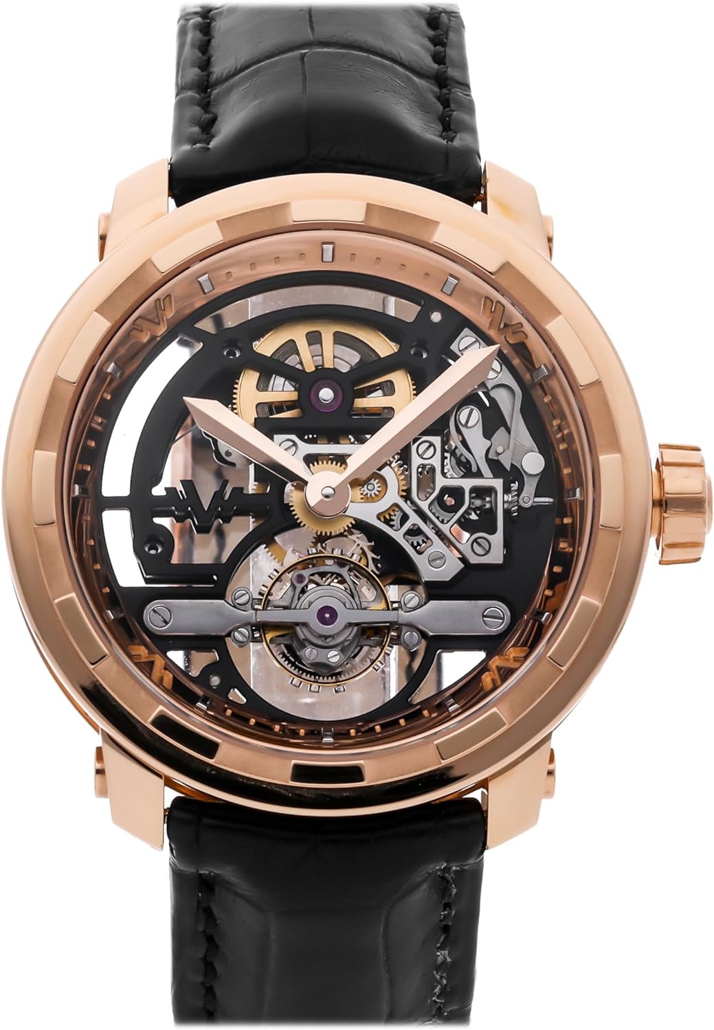 DeWitt TWENTY-8-EIGHT Automatic Skeleton Dial Watch T8.TH.008A (Pre-Owned), black