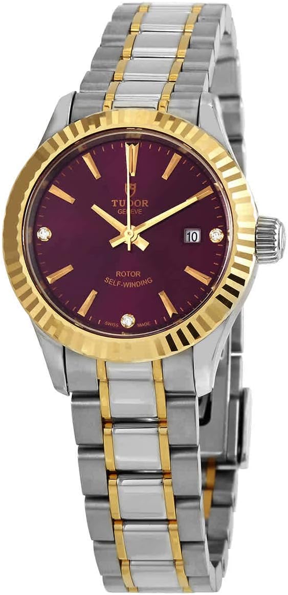 Tudor Style Automatic Diamond Ladies 28 mm Watch M12113-0015
