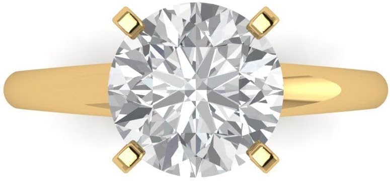 Clara Pucci 2.5Ct Round cut Lab Created Grown Diamond VVS1-2 G-H 10k White Gold Solitaire Engagement Promise Bridal Anniversary Ring