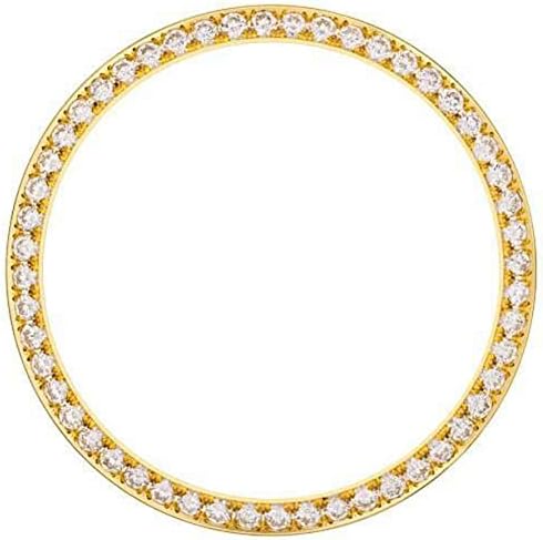 25521 34 mm 1.75 CT Diamond Bezel for Rolex Date Watch 14K Yellow Gold