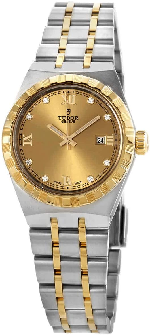 Tudor Royal Automatic Diamond Champagne Dial 28 mm Ladies Watch M28303-0006
