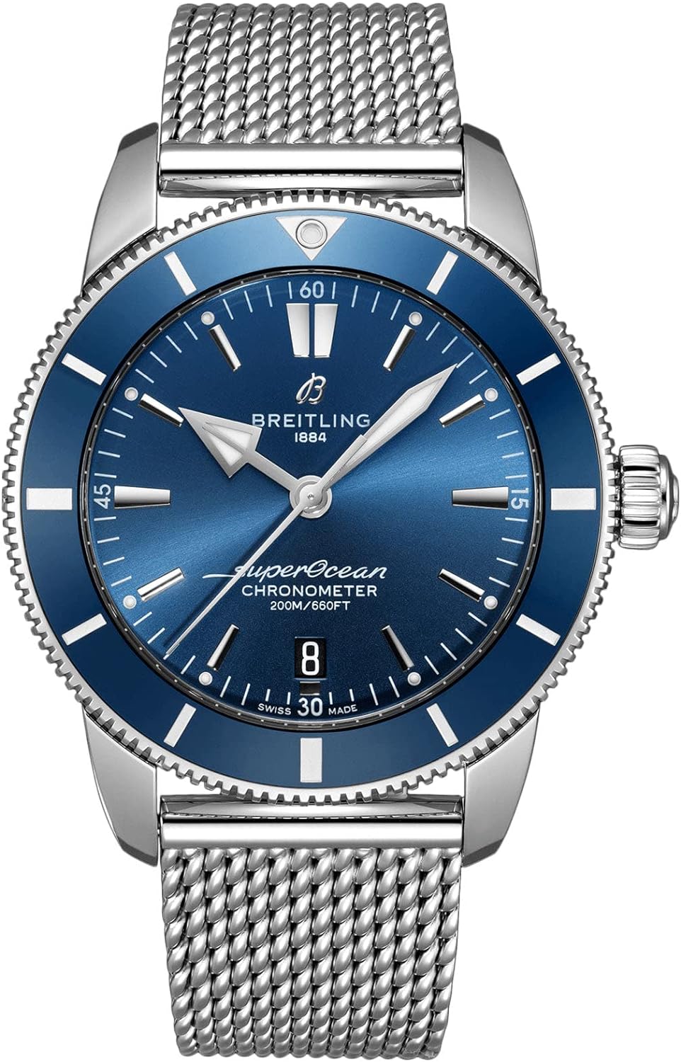 Breitling Superocean Heritage II Automatic Chronometer 44 mm Blue Dial Men's Watch AB2030161C1A1