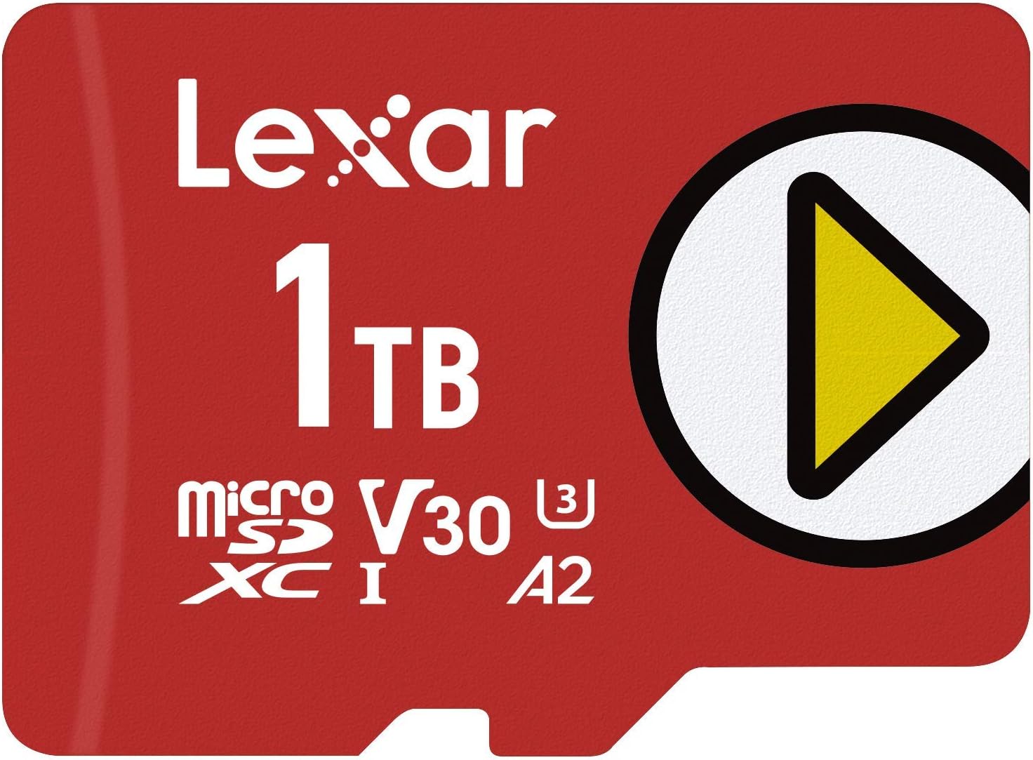 Lexar 1TB PLAY microSDXC Memory Card, UHS-I, C10, U3, V30, A2, Full-HD &amp; 4K Video, Up To 160/100 MB/s, Expanded Storage for Nintendo-Switch, Gaming Devices, Smartphones, Tablets (LMSPLAY001T-BNNNU