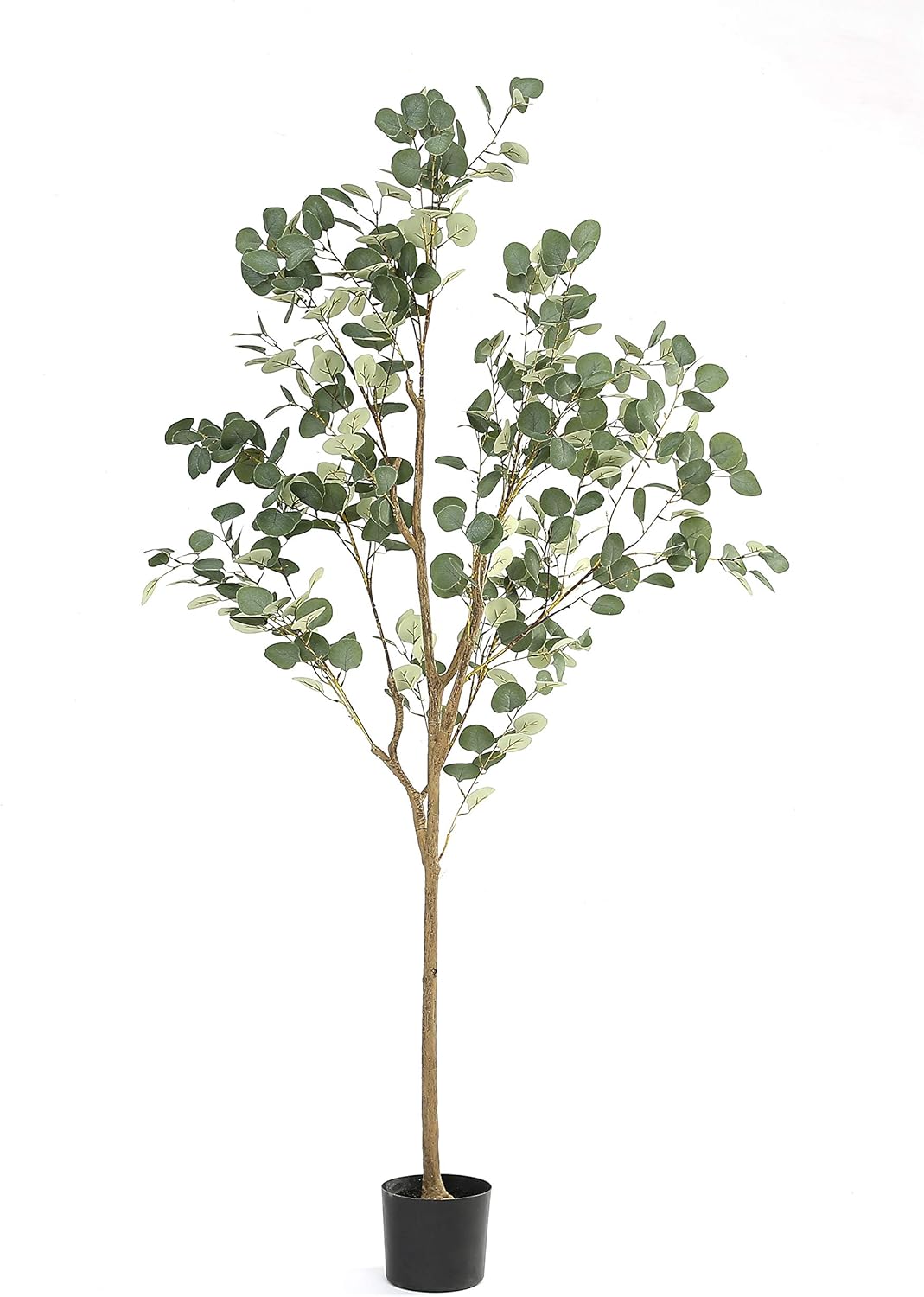 Artificial Tree Plant Eucalyptus Tree 6FT Tall, Modern Large Fake Plant Decor in Pot for Indoor Outdoor,Home Office Perfect Housewares Gift Decoration, 71 in Eucalyptus Tree