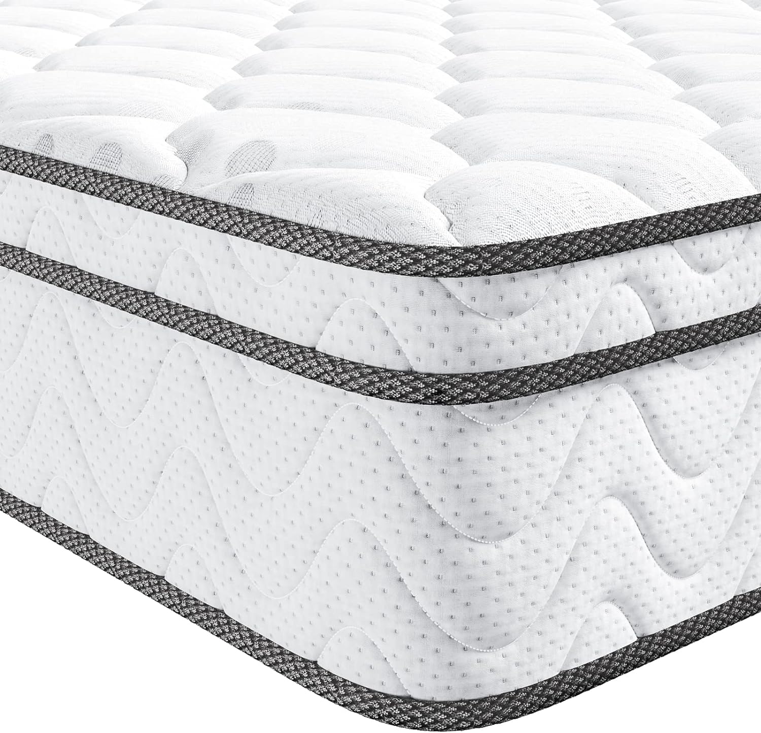 Vesgantti Full Size Mattress, 10 Inch Hybrid Full Mattress in a Box, Double Mattress with Memory Foam and Pocket Spring, Ergonomic Design &amp; Pressure Relief, Medium Firm Feel, 54"*75"*10"