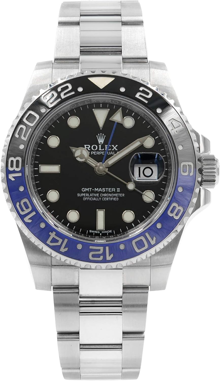 Rolex GMT Master II Black Dial Stainless Steel Mens Watch 116710 BLNR