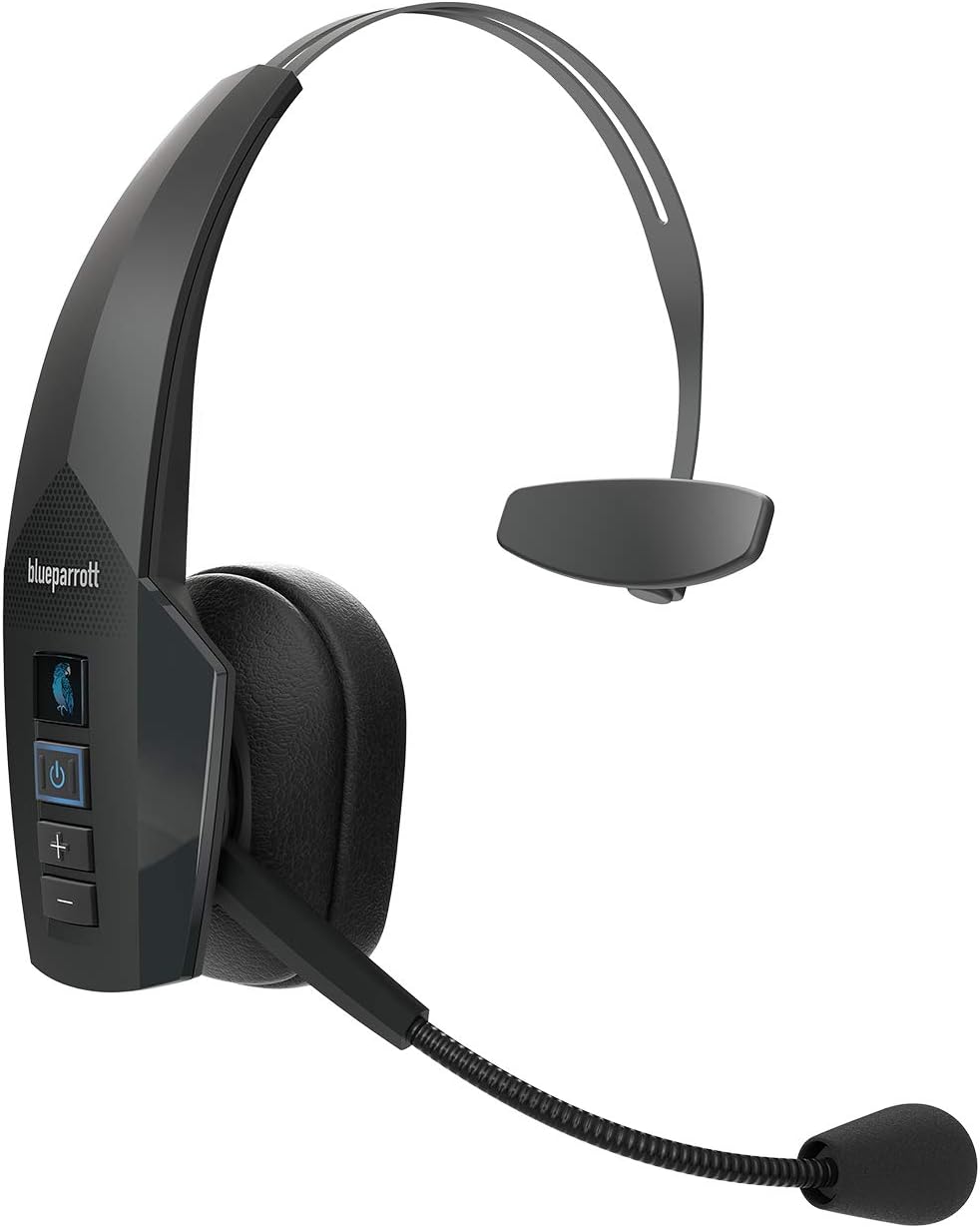 BlueParrott B350-XT Noise Cancelling Bluetooth Headset – Updated Design with Industry Leading Sound and Improved Comfort, Hands-Free Headset with Expanded Wireless Range and IP54-Rated Protection