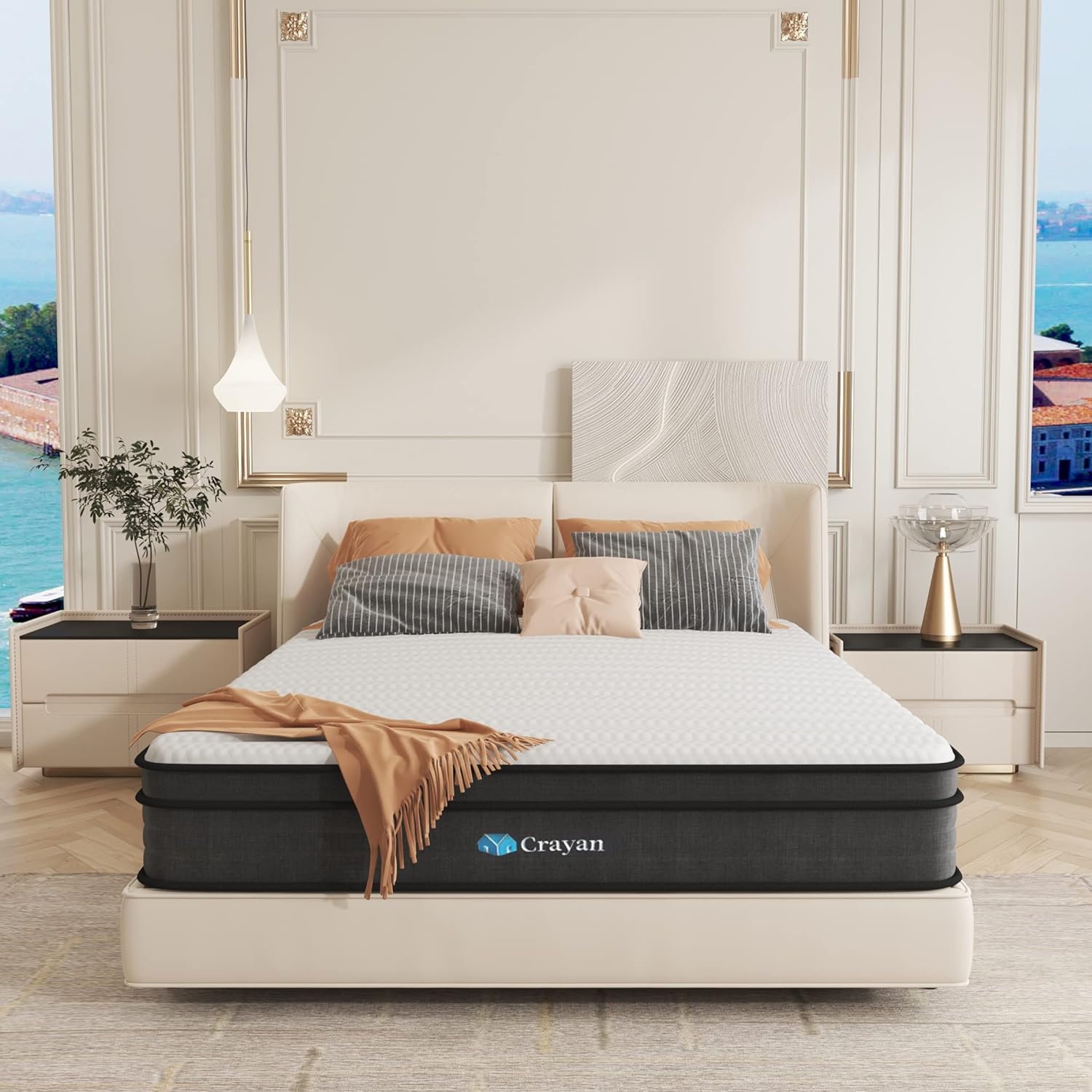 Queen Mattress, 10 Inch Memory Foam Mattress Queen Size, Hybrid Mattress in a Box with Individual Pocket Spring for Motion Isolation &amp; Silent Sleep, Pressure Relief, CertiPUR-US