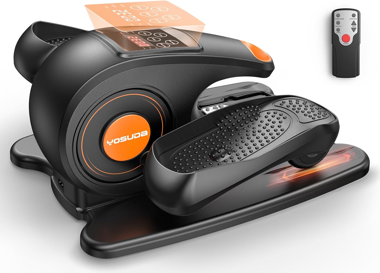 YOSUDA Under Desk Ellipticals Electric, Ellipse Leg Exerciser for Seniors Fully Assembled, Seated Pedal Exerciser with Remote Control &amp; Non-Slip Pedals