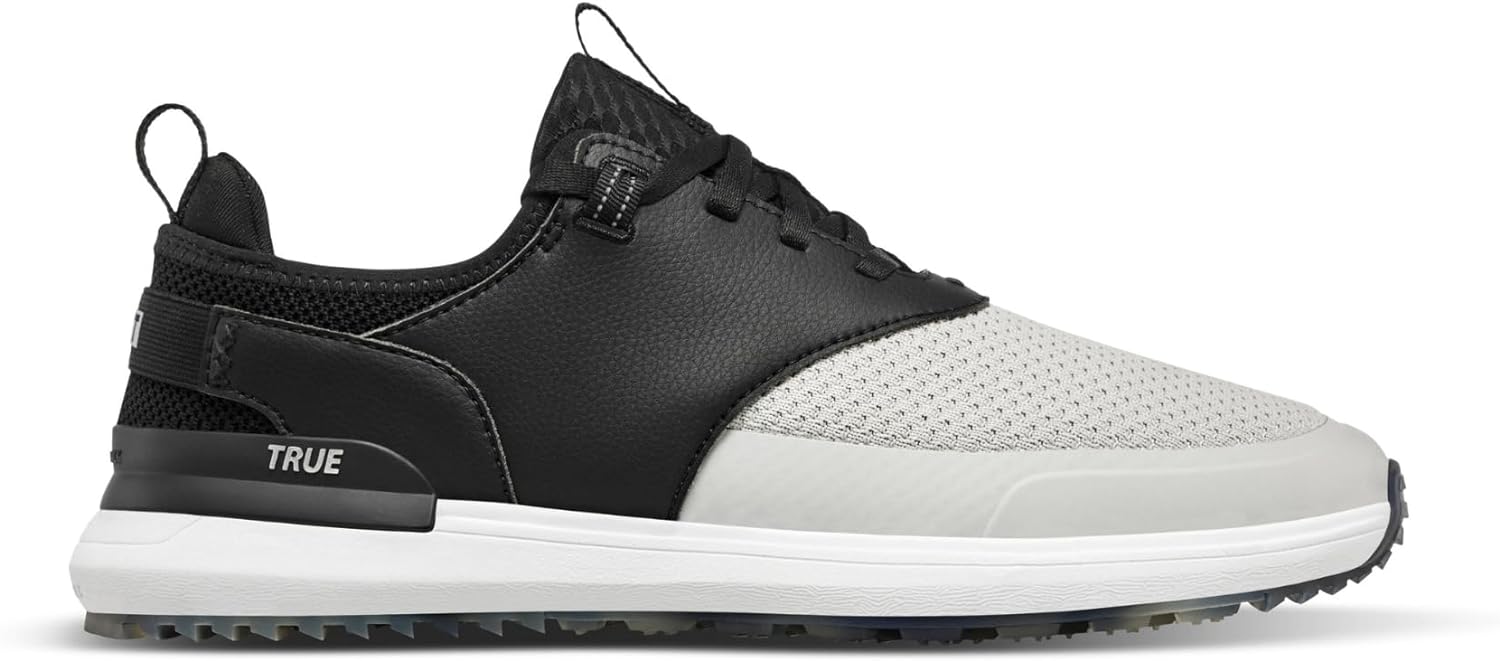 True LUX Hybrid, Men's Golf Shoes, Waterproof Knit Upper, 100% Nappa Leather Saddle