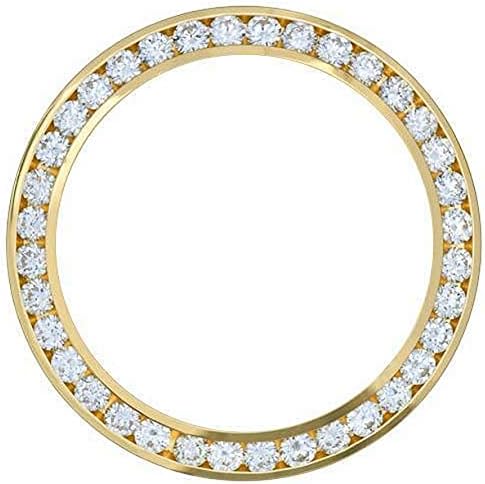 57184 34 mm 3.5 CT Round Custom Diamond Bezel for Rolex Date Watch