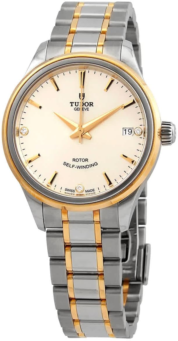 Tudor Style Automatic Diamond Silver Dial Unisex Watch 12303-0005