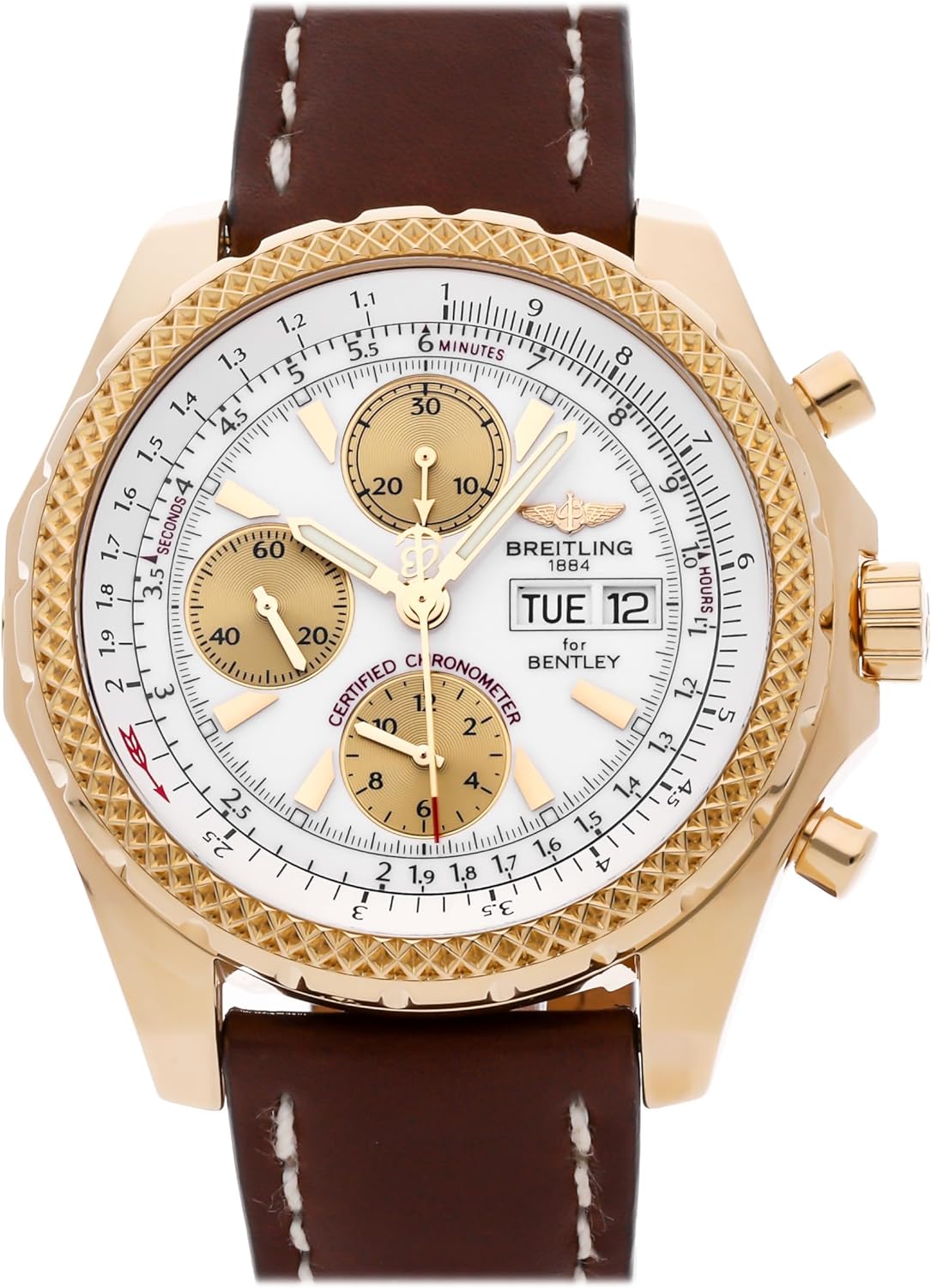 Breitling Bentley Automatic White Dial Watch K1336212/A576 (Pre-Owned), brown