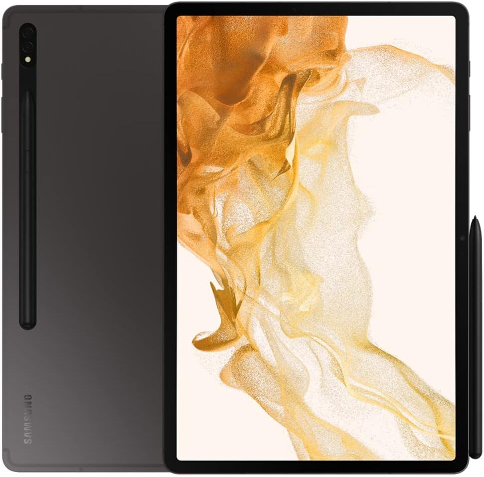 Samsung Galaxy Tab S8 Android Tablet, 11” LCD Screen, 128GB Storage, DeX Productivity, Qualcomm Snapdragon, S Pen Included, All-Day Battery Ultra Wide Camera, Graphite (Renewed)