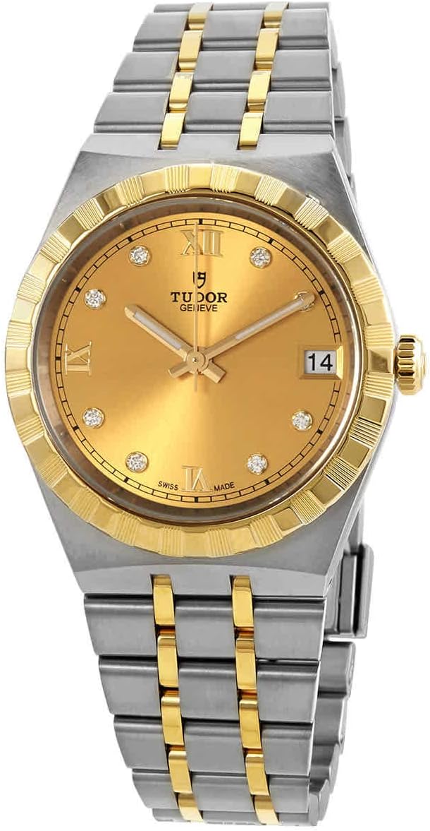 Tudor Royal Automatic Diamond Champagne Dial Watch M28403-0006
