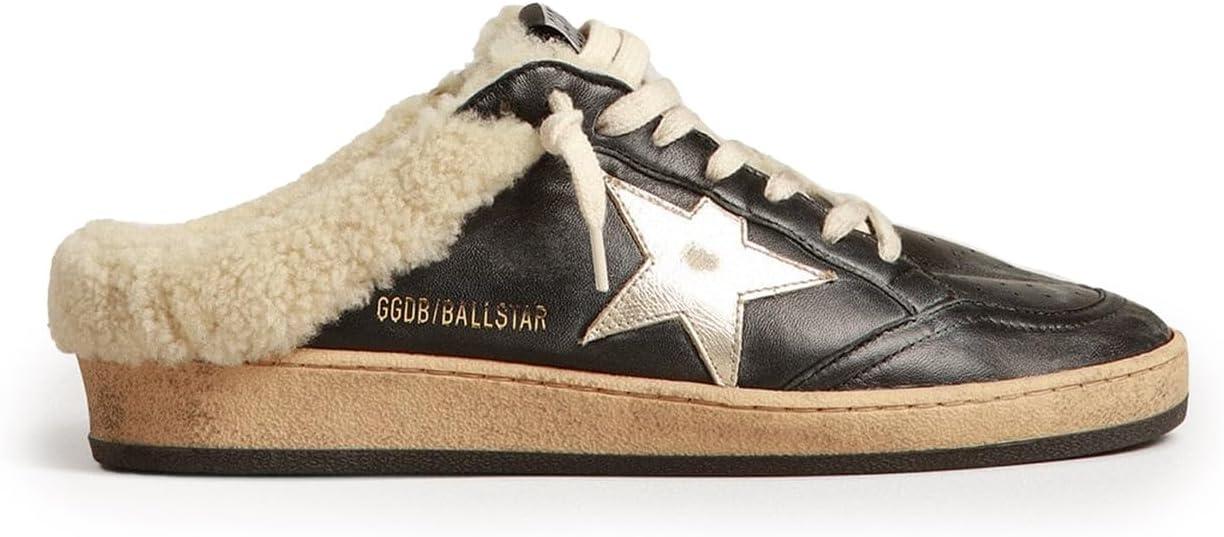Golden Goose Women's Fashion Distressed Sneakers - Nappa Leather Upper Laminated Star Lining Trendy Shoes