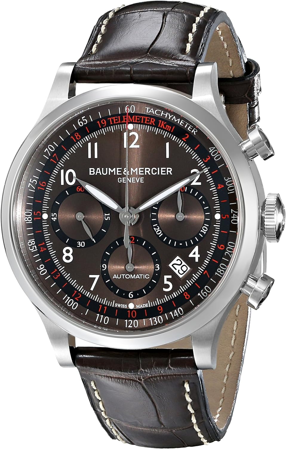 Baume &amp; Mercier Men's BMMOA10043 Capeland Analog Display Swiss Automatic Brown Watch