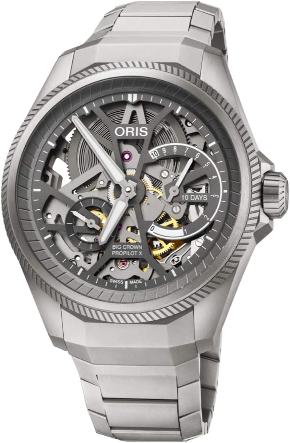 Oris Manual Wind 10 Day Power Reserve Big Crown Propilot X Calibre 115 Watch