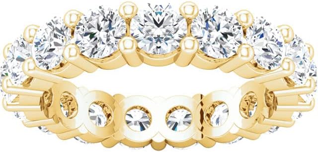 5 Carat (ctw) 14K White Gold Round Diamond Ladies Eternity Wedding Anniversary Stackable Ring Band Ultra Premium Collection