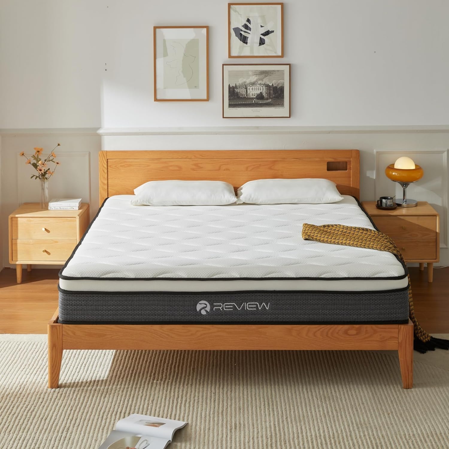 Review Full Mattress, 10 Inch Full Size Mattress in a Box,Memory Foam Hybrid Mattress,with Individual Pocket Spring for Motion Isolation &amp; Silent Sleep, Pressure Relief,Plush Firmness.
