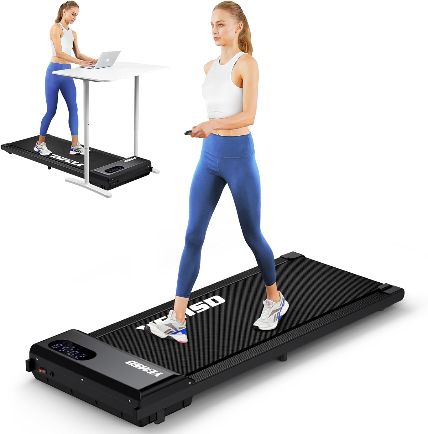 Walking Pad, Walking Pad Treadmill 330 lb Capacity，3 in 1 Portable Under Desk Treadmill for Home and Office with Remote Control, LED Display