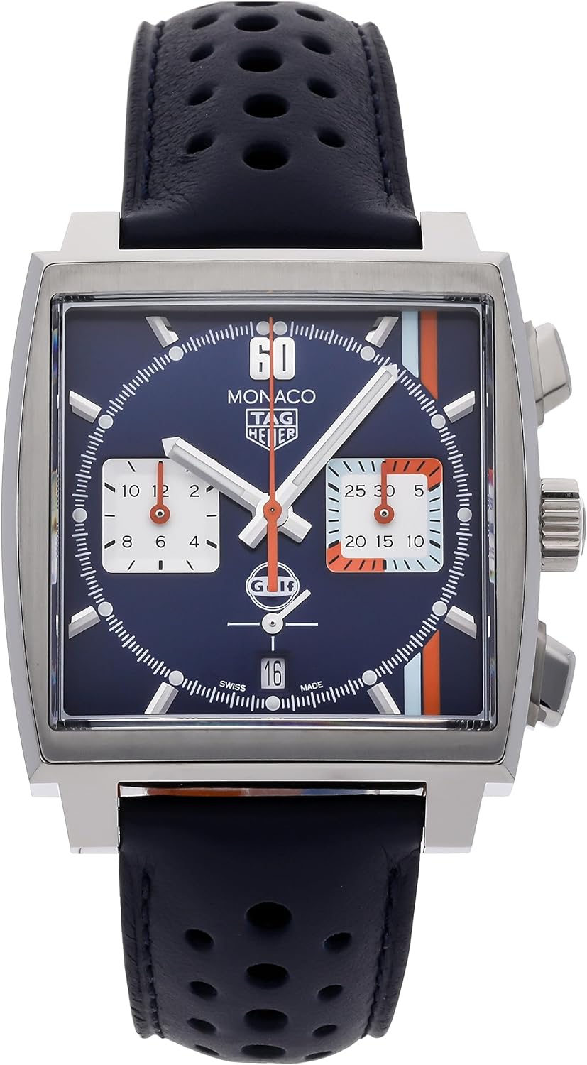 TAG Heuer Monaco X Gulf Chronograph Automatic Blue Dial Men's Watch CBL2115.FC6494
