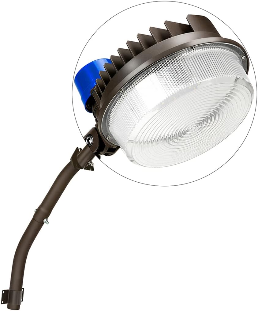 LEDMO 120W LED Barn Light Dusk to Dawn Adjustable Angle with Mountiong Arms 18000LM Outdoor Lighting Yard Light with Photocell 5000K Brightset IP65 Waterproof Security Flood Lights