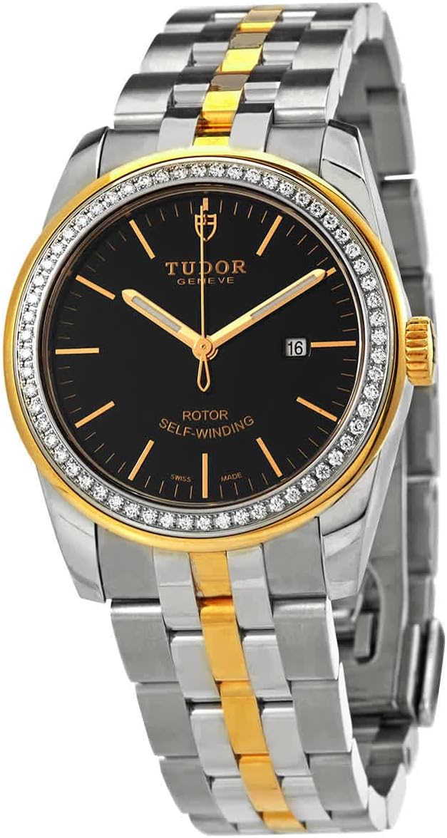 Tudor Glamour Date Automatic Diamond Black Dial Ladies Watch M53023-0064