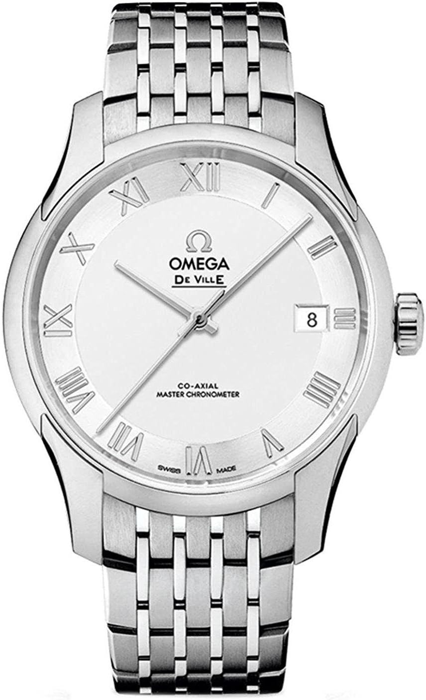 Omega DeVille Mens Silver Face Date Swiss Automatic Stainless Steel Watch 433.10.41.21.02.001