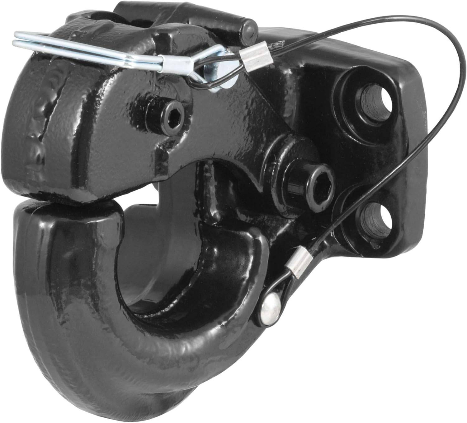 CURT 48215 Pintle Hook Hitch 30,000 lbs, Fits 2-1/2 to 3-Inch Lunette Ring, Mount Required, Carbide Black Powder Coat