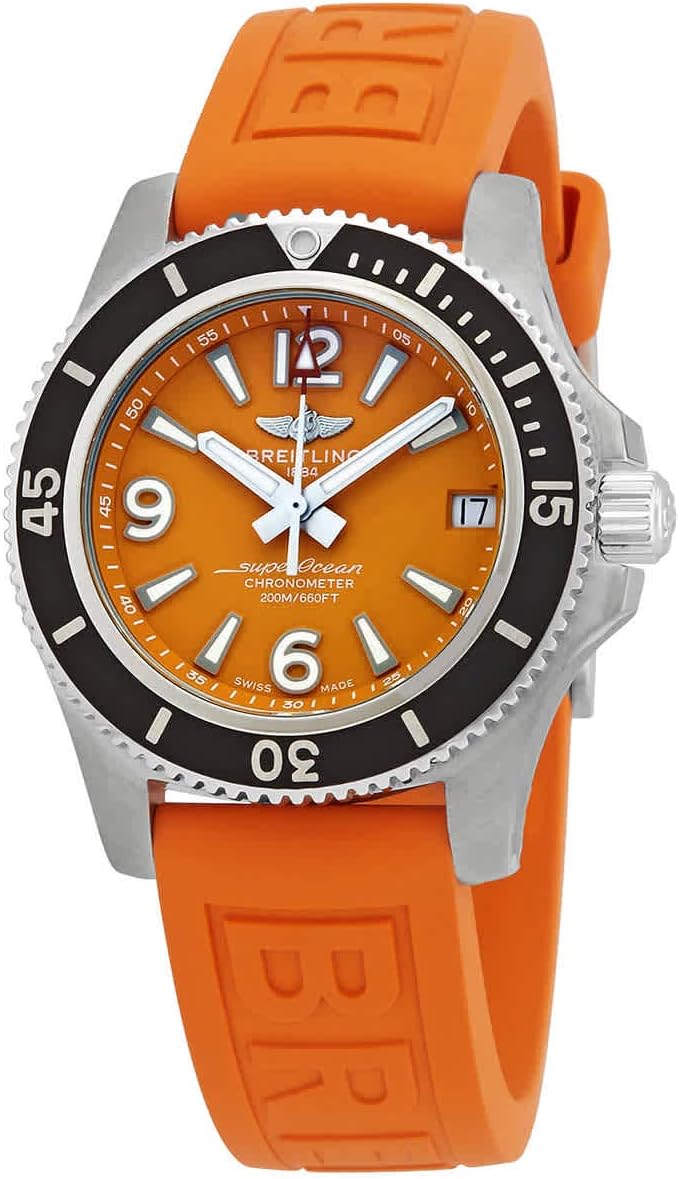 Breitling Superocean 36 Automatic Orange Dial 36 mm Watch A17316D71O1S1