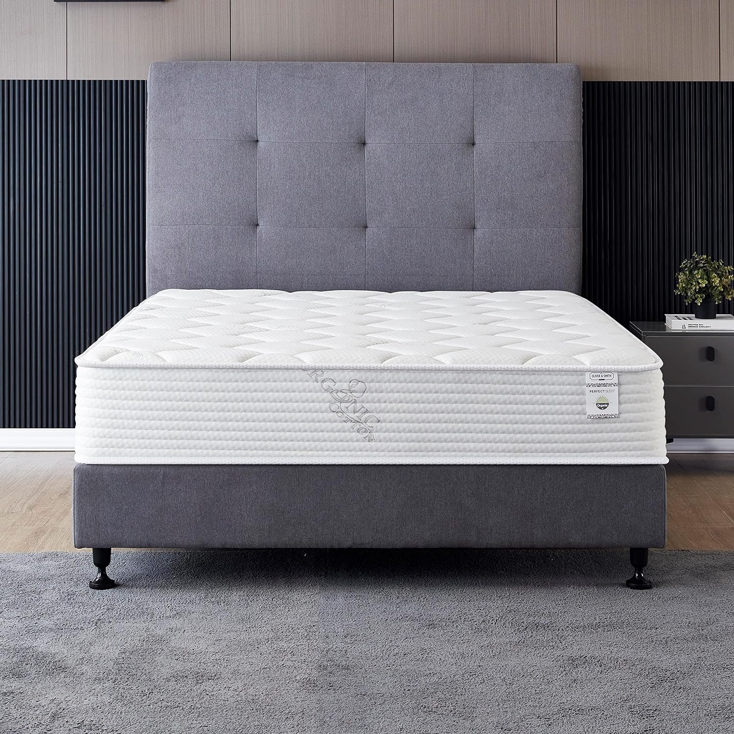 Queen Size Mattress - 10 Inch Cool Memory Foam &amp; Spring Hybrid Mattress with Breathable Cover - Comfort Plush Euro Pillow Top - Rolled in a Box - Oliver &amp; Smith