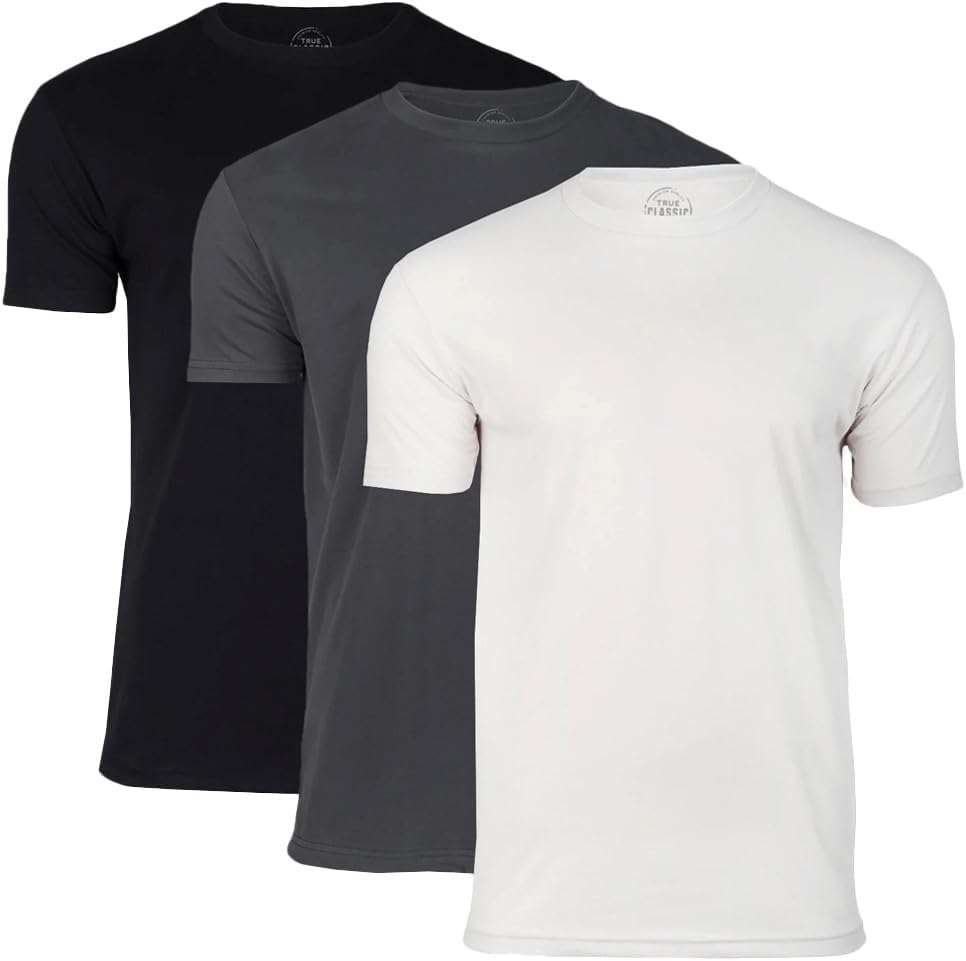 True Classic 3 Pack, Men's Short Sleeve Crew Neck T-Shirt, S - 4XL