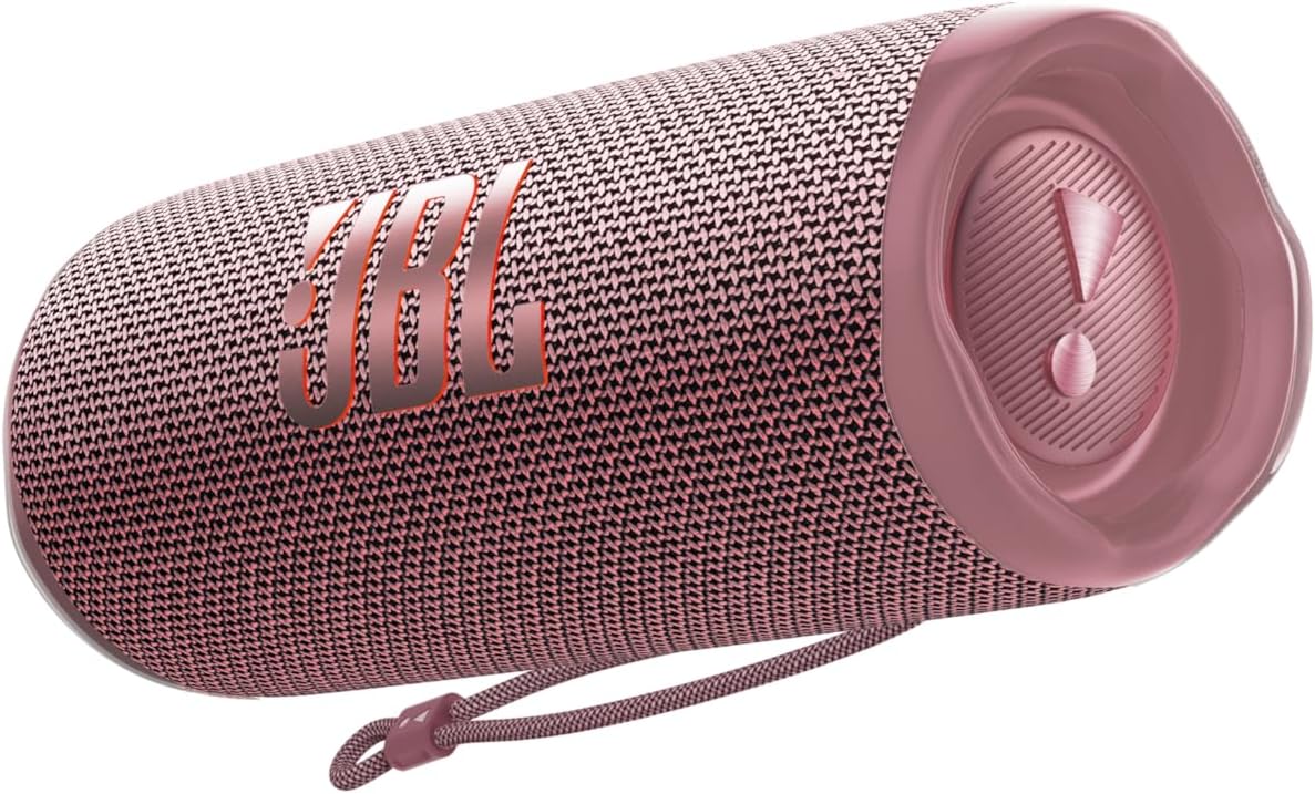 JBL Flip 6, Pink - Waterproof, Portable &amp; Durable Bluetooth Speaker - Up to 12 Hours of Wireless Streaming - Includes Noise-Canceling Speakerphone, Voice Assistant &amp; JBL Connect+