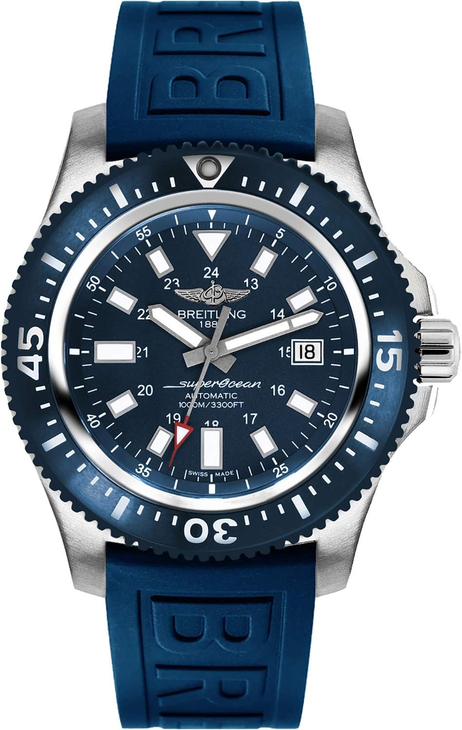 Breitling Superocean 44 Special Steel Men's Watch with Blue Rubber Strap Y1739316/C959-158S