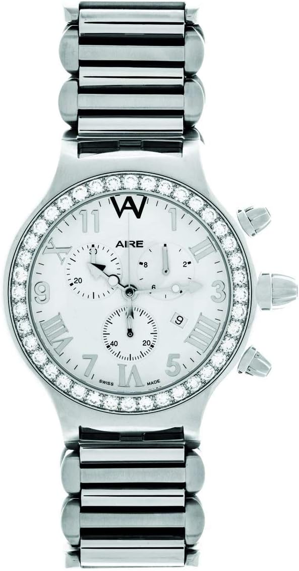 Aire Parlay Swiss Made Quartz Chronograph Over-Sized Mens Diamond Watch